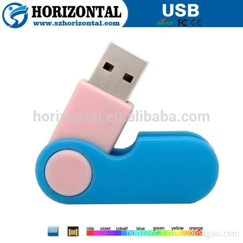 Factory price free laser logo twister usb stick swivel usb